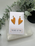 The Core Collection - Tangerine - Asymmetric Heart Ball Stud