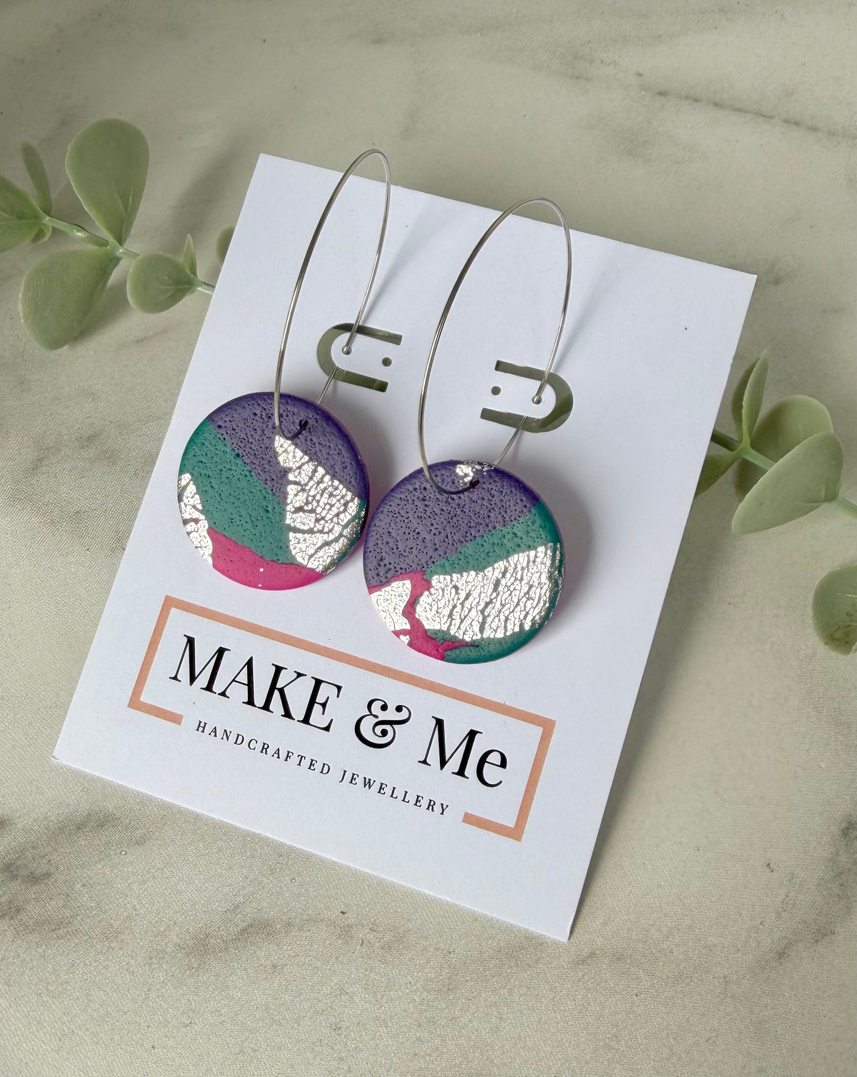 Abstract - The XXL Button Hoop Earring