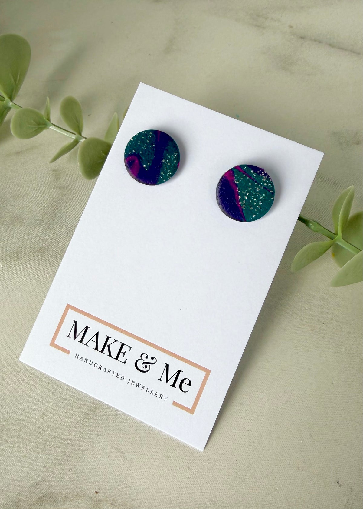Abstract - Button Stud Earrings