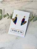 Abstract - Asymmetric Heart  Ball Stud / Hook