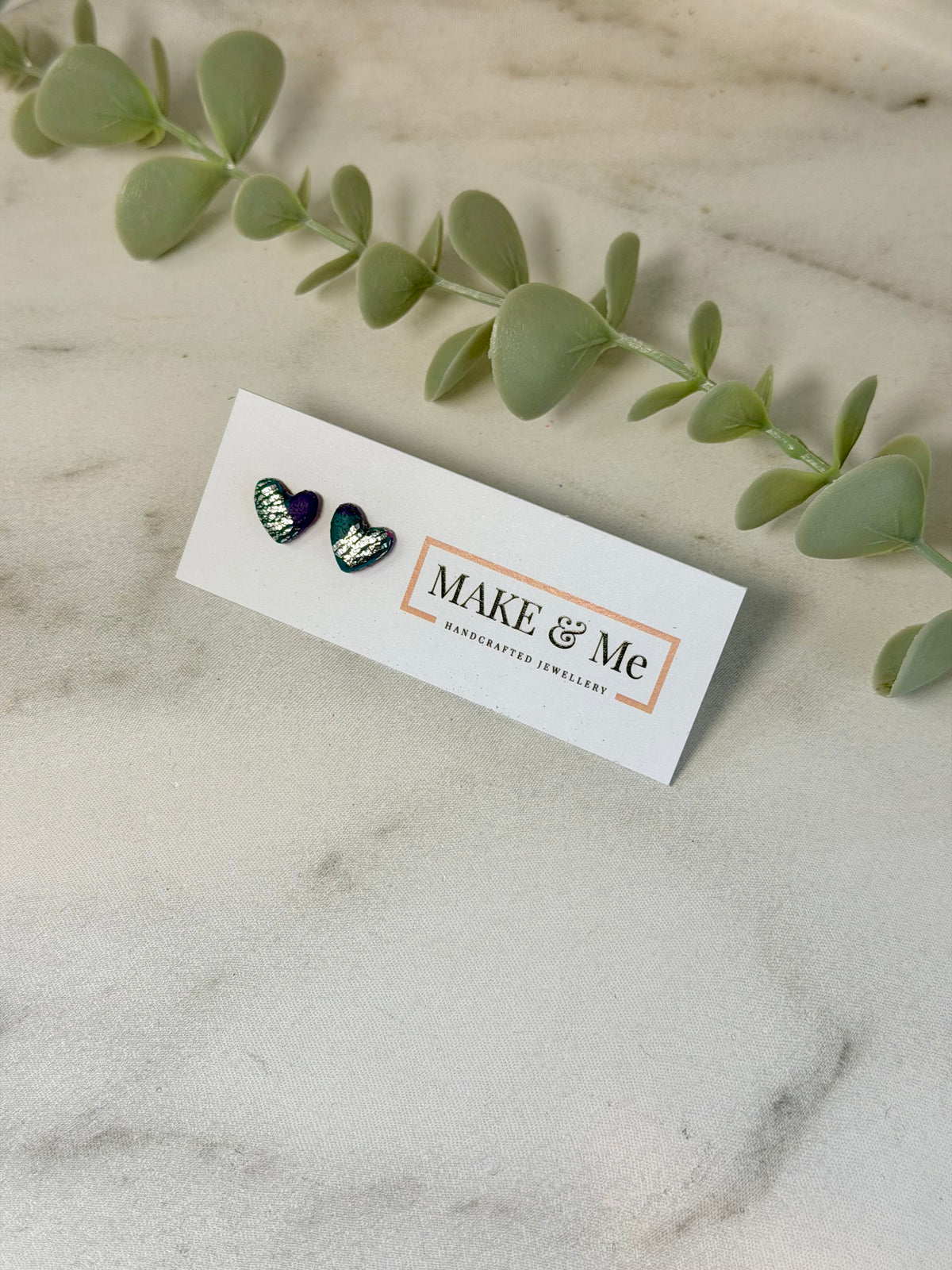 Abstract -  little Heart Stud Earrings