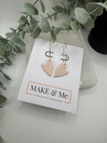 The Core Collection - Powder Pink - Asymmetric Heart Hoops