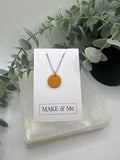 The Core Collection - Tangerine - Button Necklace