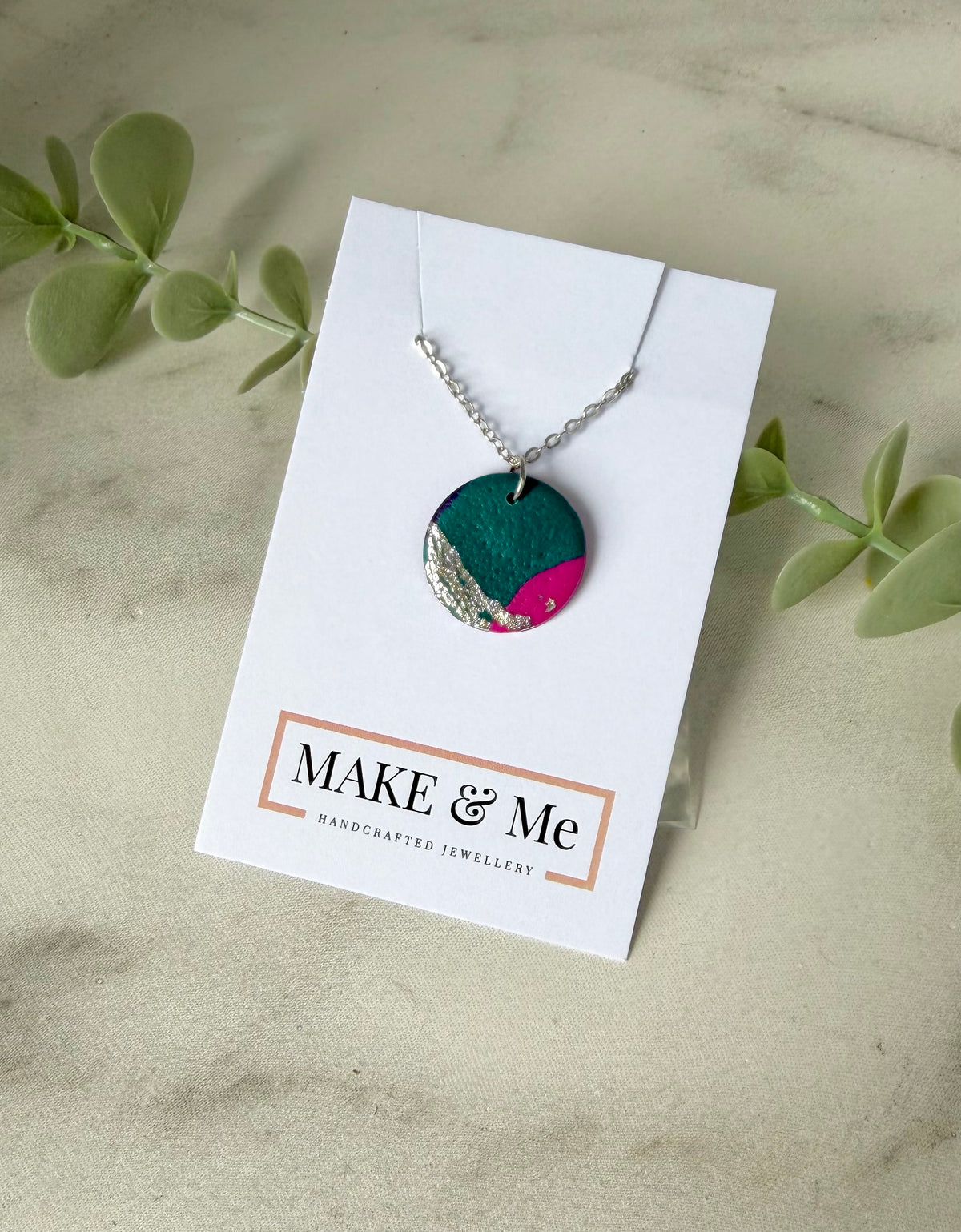 Abstract - Large Button Necklace