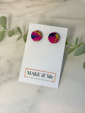 Abstract - Button Stud Earrings