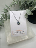 Little Heart Necklace – Floral Cane | Stainless Steel or 18K Gold Plated