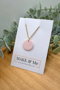 The Core Collection - Powder Pink - Large Button Necklace