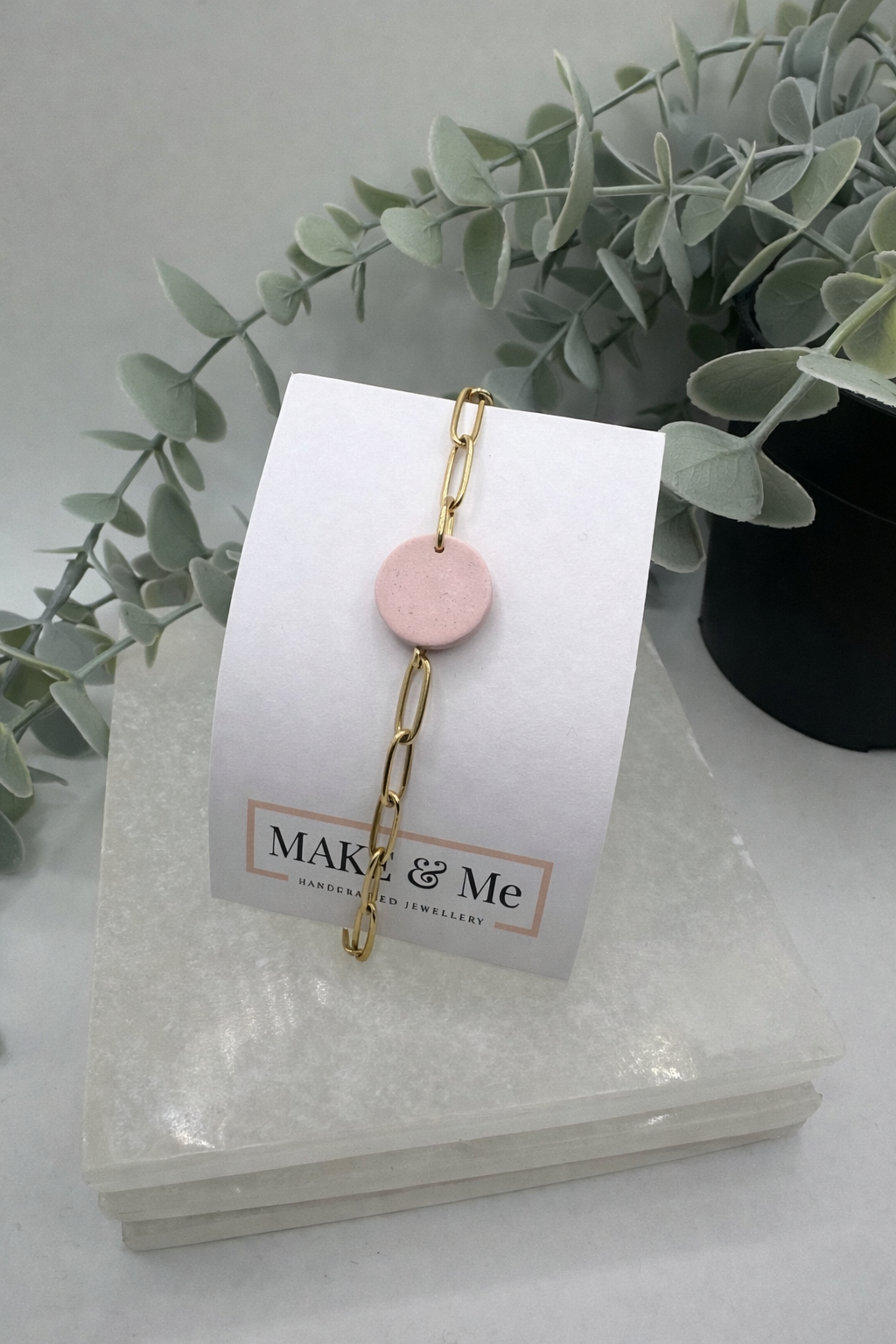 The Core Collection - Powder Pink - Button Bracelet