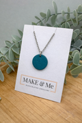 The Core Collection - Teal - Large Button Necklace