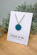 The Core Collection - Teal - Button Necklace