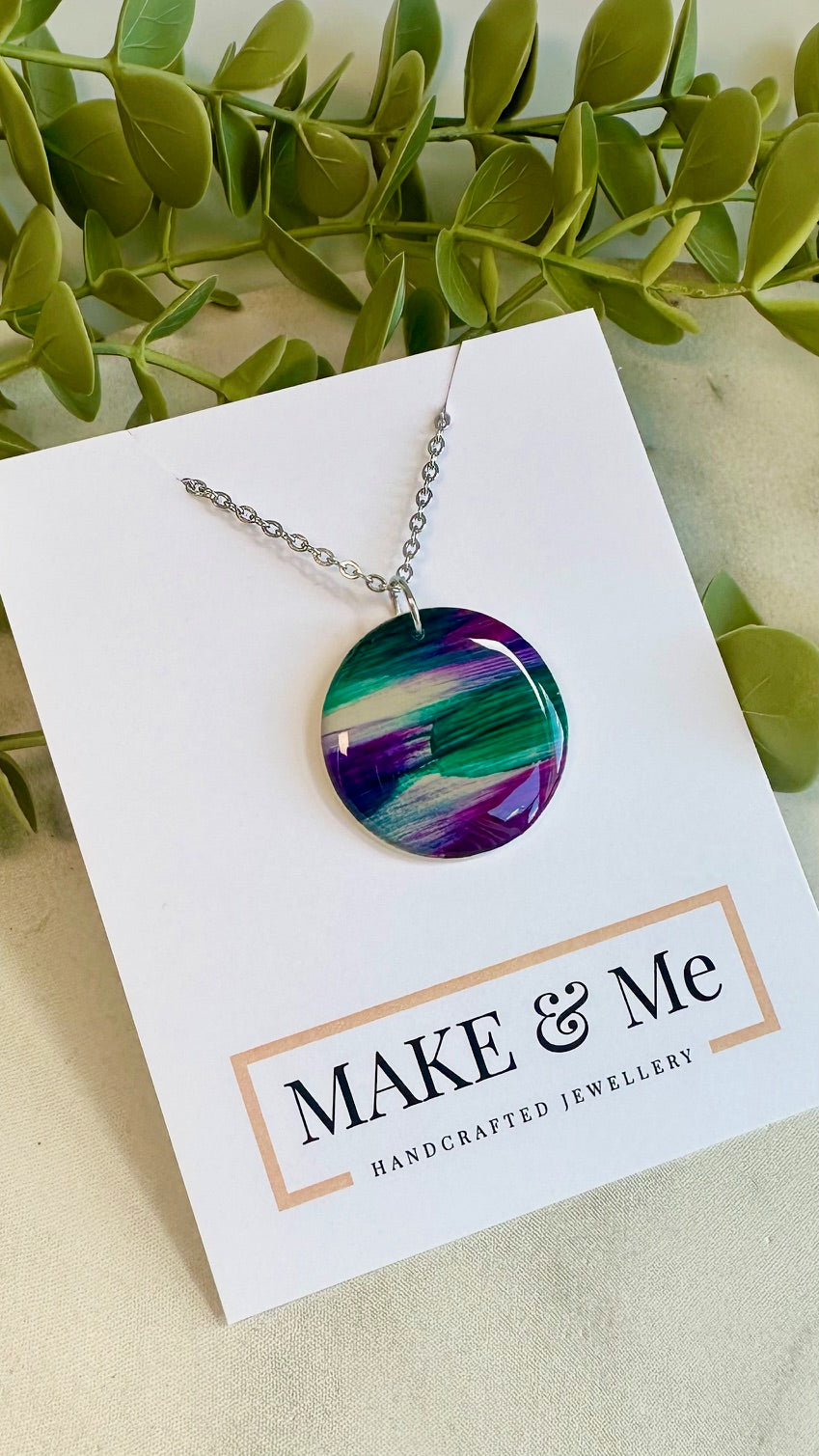 Hand Painted - XXL Button Necklace