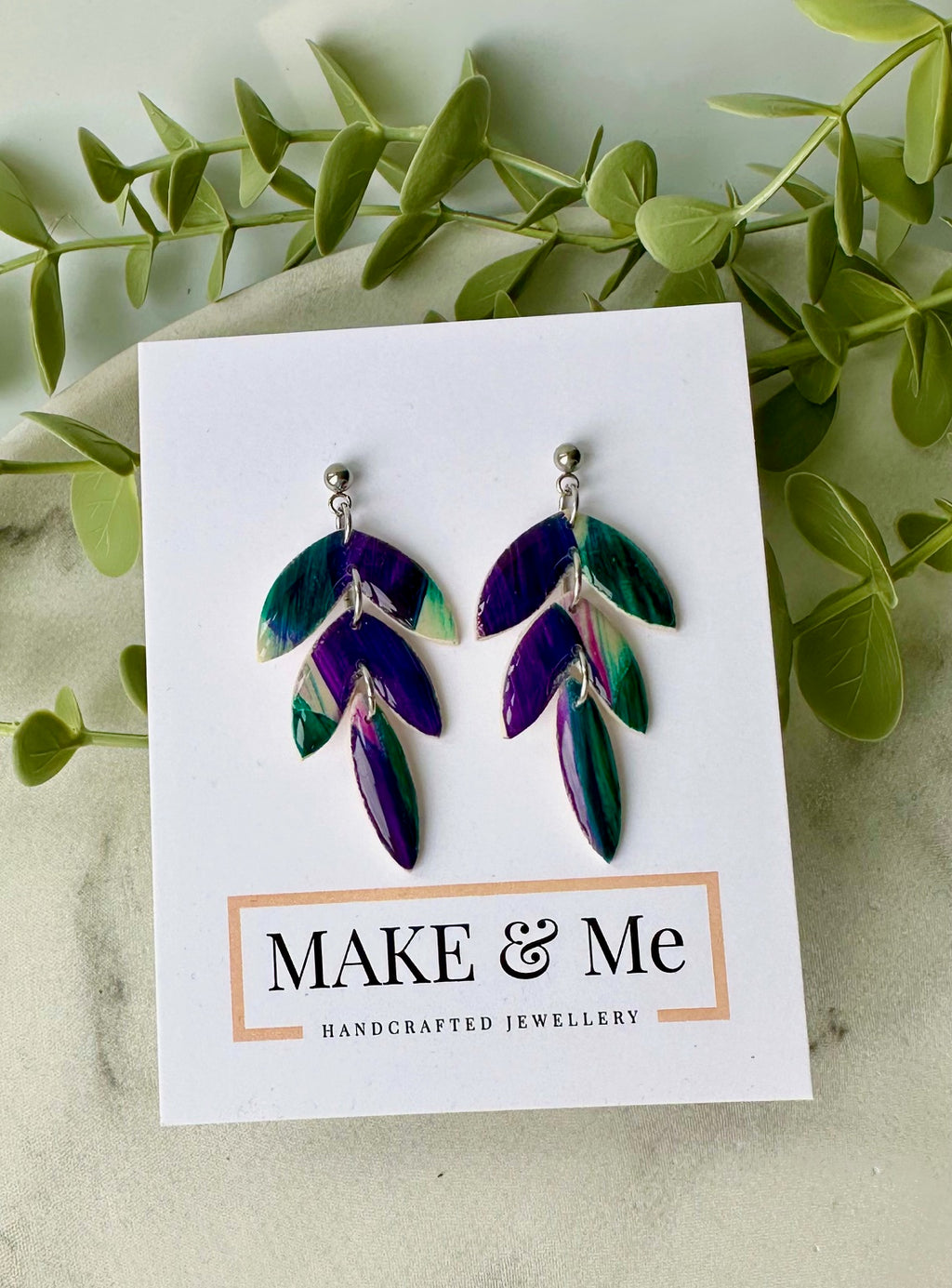 Hand Painted - Petal Earrings