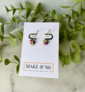 Abstract - Dot Hoop Earrings