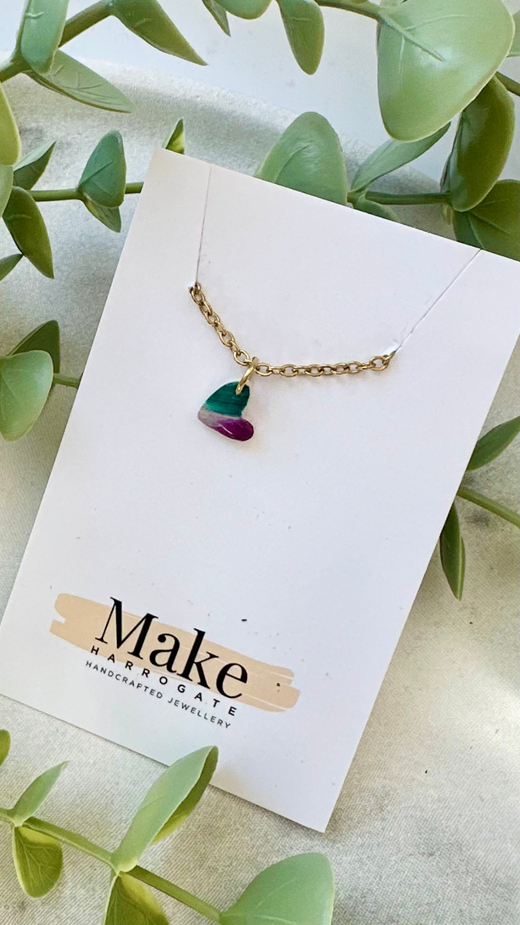 Hand Painted - Little Heart Necklace