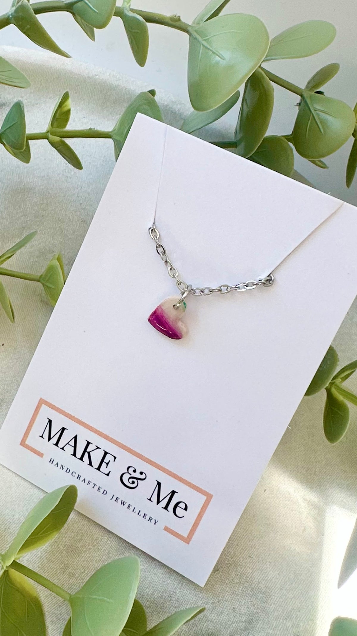Hand Painted - Little Heart Necklace