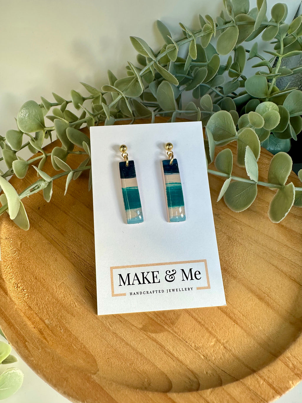 Hand Painted - Rectangle Ball Stud / Hook