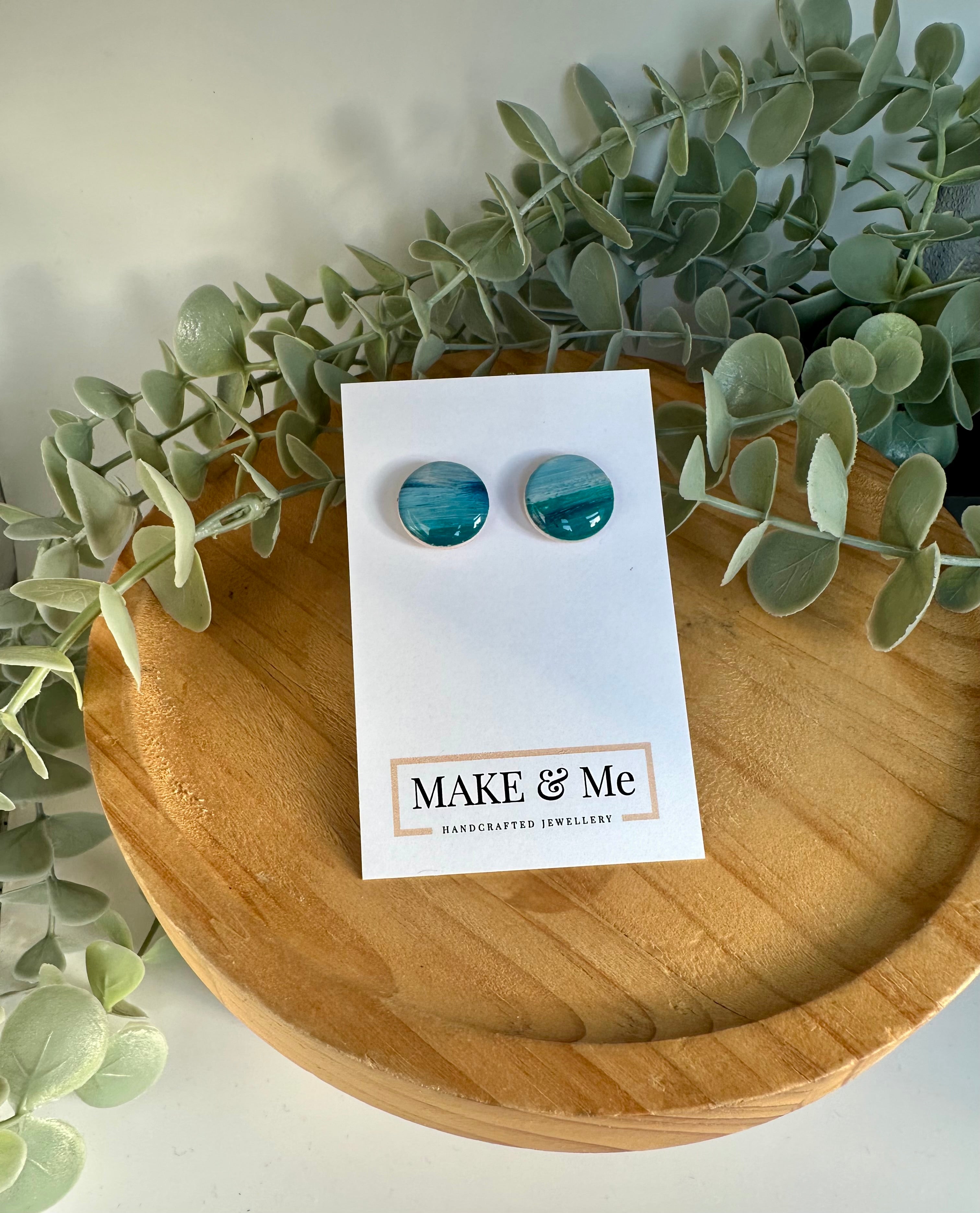 Hand Painted - Button Stud