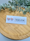 The Core Collection - Powder Pink -  Little Heart Studs