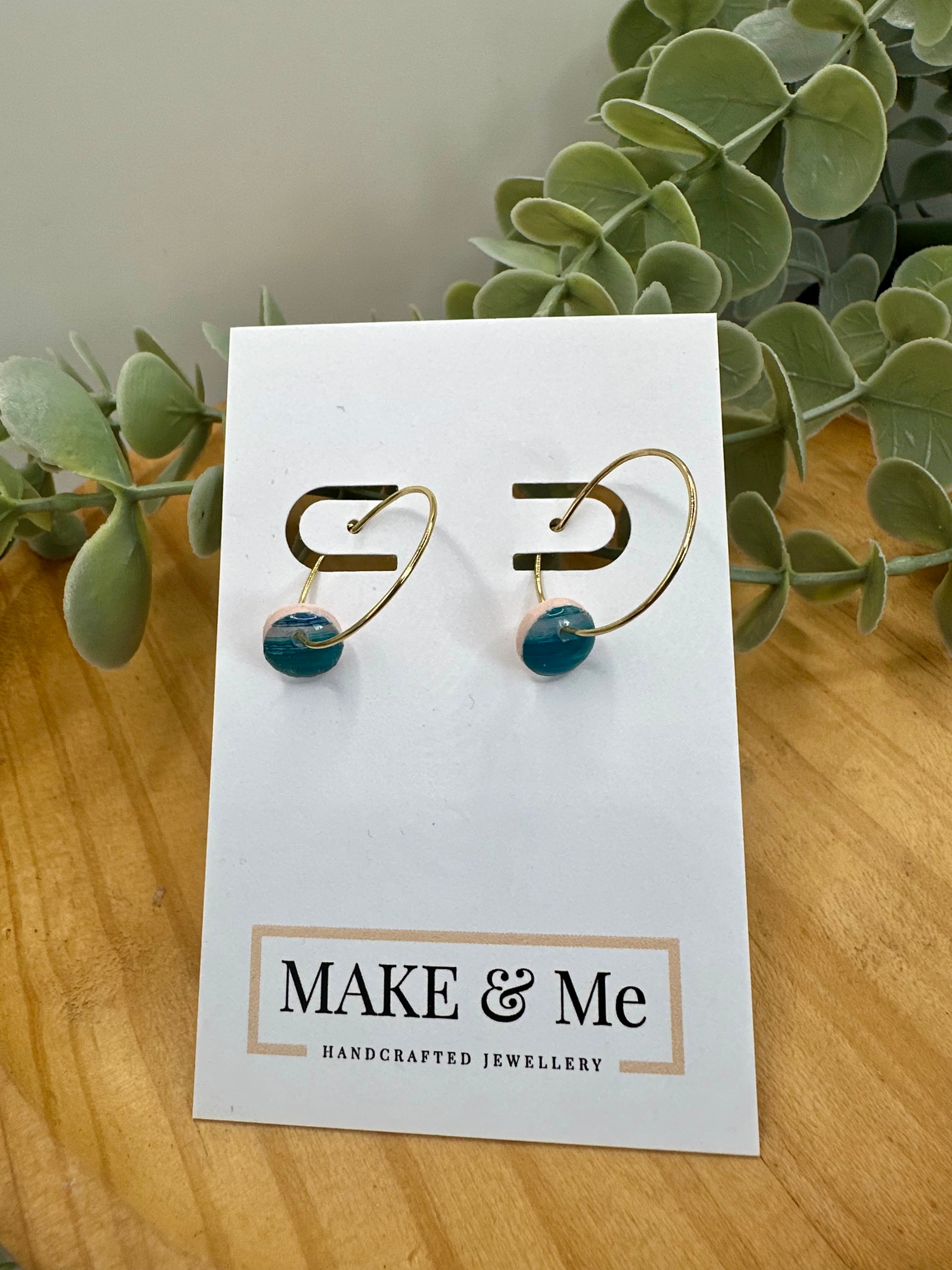 Hand Painted - Dot Hoop