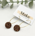Tan Leopard Button Hoop