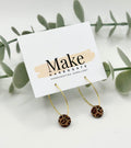 Tan Leopard - Dot Hoop