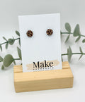 Tan Leopard  - Dot Stud